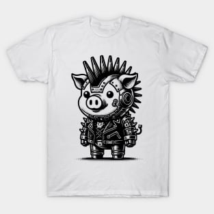 Gothic Punk Pig T-Shirt